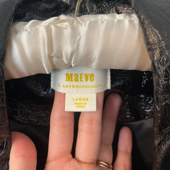 MAEVE x ANTHROPOLOGIE Crinkled Faux Leather Coat - Picture 7 of 10